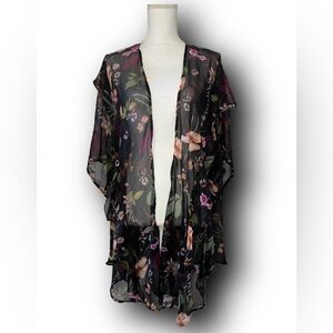 Boho Floral Sheer Kimono